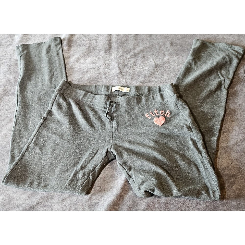 Abercrombie & Fitch Kids Girls XL Gray Joggers Athletic Lounge Pants 1-01678